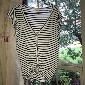Striped Tie blouse